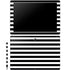 White and Black Stripes Galaxy Book 12in Skin
